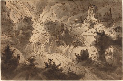 Bir Şehri Taşan Dağ Torrentleri by Antonio Basoli