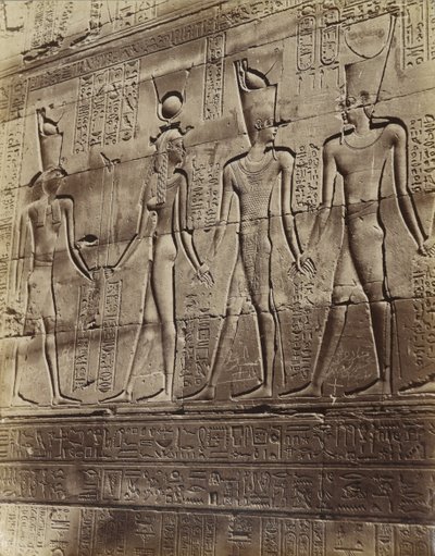 Edfu'daki Tapınaktan Kabartma by Antonio Beato