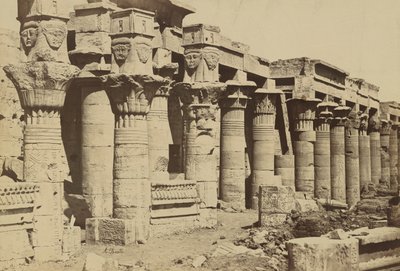 Philae: Nectenebo I şapeli ile Colonnade by Antonio Beato