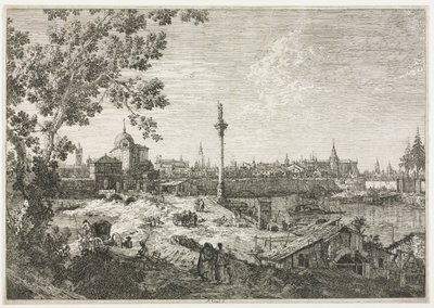 Nehir Üzerindeki Bir Şehrin Panoraması. by Giovanni Antonio Canal