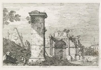 İzole Sütun, 1735-1746. by Giovanni Antonio Canal