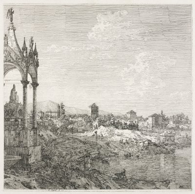 Görünümler: Bir Piskoposun Kabri by Antonio Canaletto