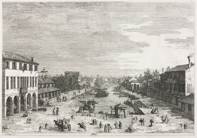 Manzaralar: Venedik Eyaletinde bir Kasaba olan Mestre'den manzaralar, 1735-1746. by Giovanni Antonio Canal