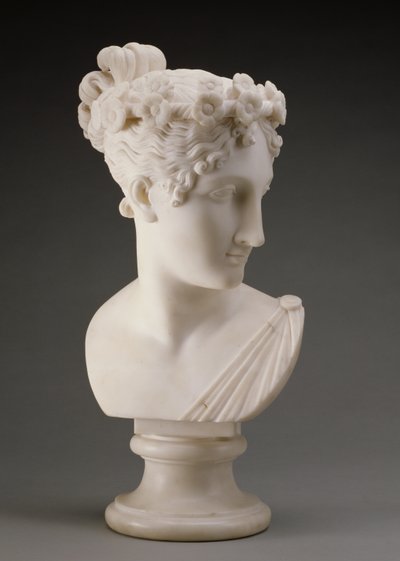 Bir Dansçının Başı, 1820 (mermer) by Antonio Canova