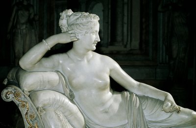 Paolina Borghese, Venüs Victrix olarak, Antonio Canova (1757-1822), beyaz mermer by Antonio Canova