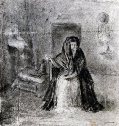 Oturan kadın, Antonio Canova (1757-1822), çizim by Antonio Canova