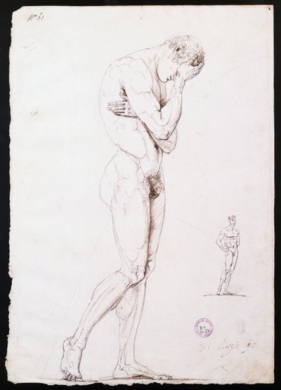 Sol Profilde Çıplak Erkek Ayakta by Antonio Canova