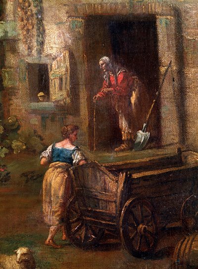 İtalyan Peyzaj detayı, 18. yüzyıl by Antonio Diziani