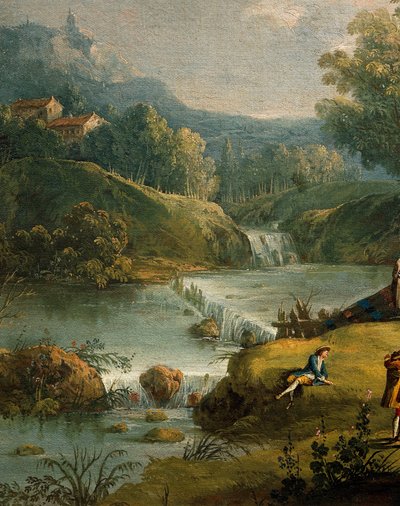 Bahar, Antonio Diziani (1737-1797), resim. Detay. by Antonio Diziani