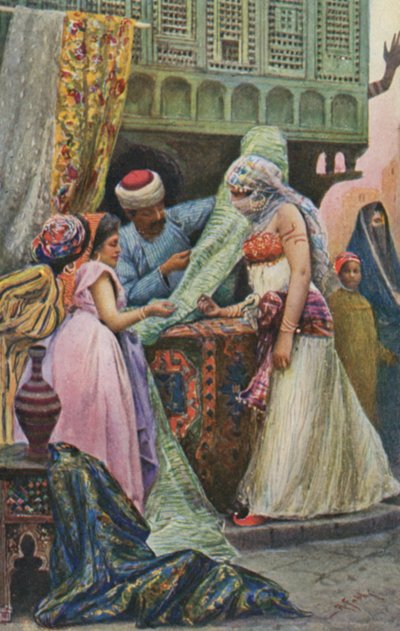 Orta Doğulu kadınlar malzeme satın alıyor by Antonio Fabbi