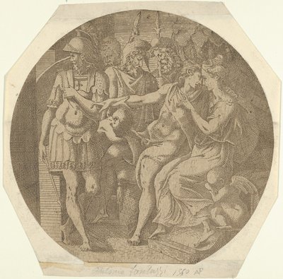 Bir Kadına Veda Eden Bir Adam, 1540-45. by Antonio Fantuzzi