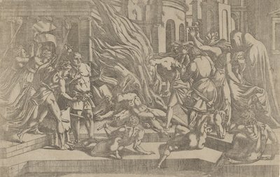 Bir cesedin yakılması, 1540-45. by Antonio Fantuzzi