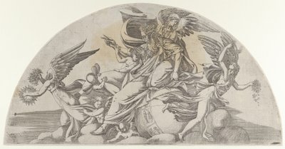 Dünyada Oturan Tanrı, 1540-45. by Antonio Fantuzzi