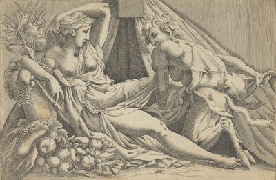 Jüpiter ve Antiope, 1540-45. by Antonio Fantuzzi