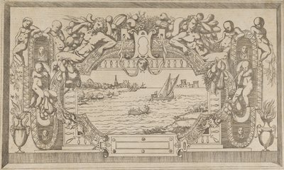 Süs Çerçeveli Peyzaj, ca. 1543. by Antonio Fantuzzi