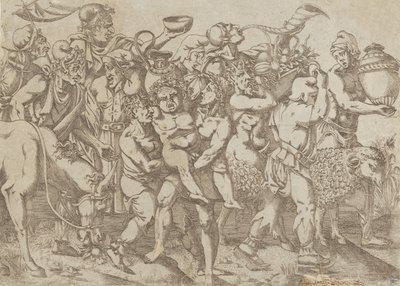 Silenus Taşındı, 1543 by Antonio Fantuzzi