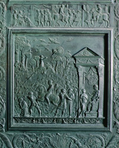 Aziz Paul'un Kafasının Kesilmesi, 'Filarete Kapısı'ndan detay, 1445 (bronz) by Antonio Filarete