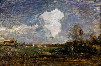 A study for The clouds, by Antonio Fontanesi (1818-1882), oil on cardboard, 52x75 cm. Italy by Antonio Fontanesi