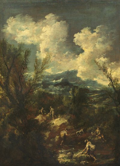 Çamaşırcı Kadınlarla Manzara, 1711-35 by Antonio Francesco Peruzzini