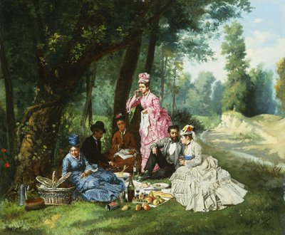 Piknik, 1874 by Antonio Garcia Mencia