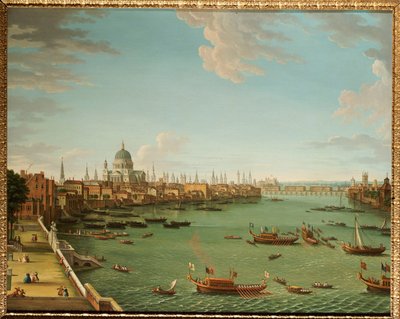 Şehre bakan Somerset House Terasından Thames Nehri, c.1745 by Antonio Joli
