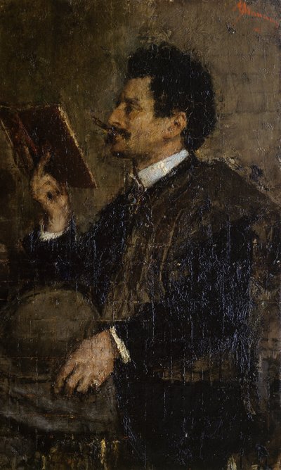 Eleştirmen Saverio Kambo'nun portresi by Antonio Mancini