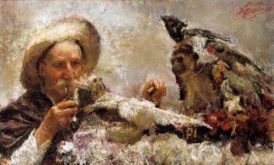Falcı (tuval üzerine yağlıboya) by Antonio Mancini