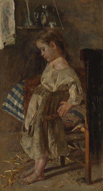 Zavallı çocuk by Antonio Mancini