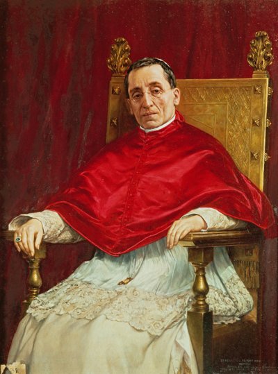 Papa XV. Benedict'in Portresi by Antonio Maria Fabres y Costa