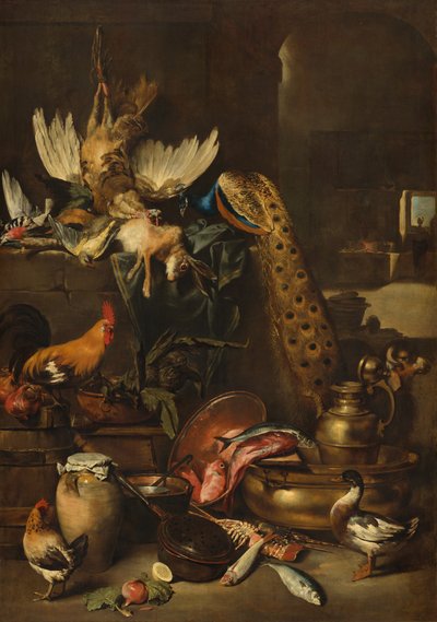 Larder, muhtemelen c. 16501660. by Antonio Maria Vassallo