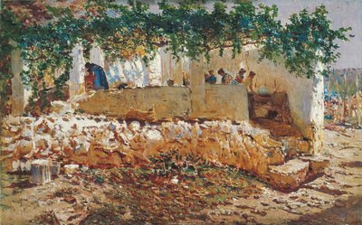 Çamaşırcı Kadınlar - Munoz Degrain, Antonio (1840-1924) - 1903 - Tuval üzerine yağlı boya - 62x98 - Museo Carmen Thyssen, Malaga by Antonio Munoz Degrain