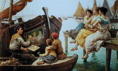 Üç Güzeller (tuval üzerine yağlı boya) by Antonio Paoletti