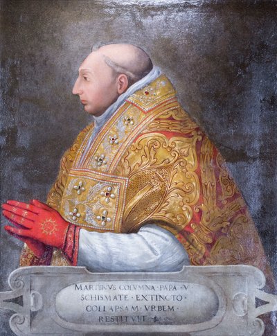 Papa Martin V Colonna'nın Portresi by Antonio Pisanello