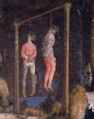 Asılan adamlar, St George ve Prenses'ten detay by Antonio Pisanello