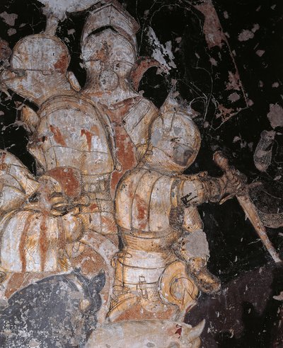 Antonio Pisano tarafından Pisanello (1395 öncesi-ca 1455 öncesi), fresk, detay, Palazzo Ducale, Mantua olarak bilinen Louvezerp Turnuvası-Savaşı by Antonio Pisanello