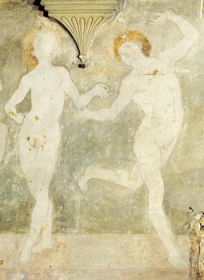 Antonio del Pollaiuolo veya Antonio Benci (yaklaşık 1431-1498), fresk, detay, Villa La Gallina, Arcetri, Floransa