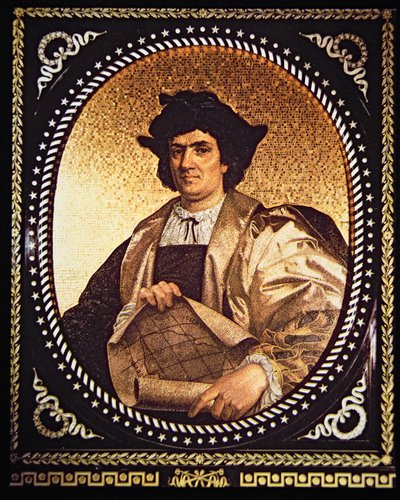 Kristof Kolomb (mozaik) by Antonio Salviati