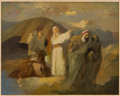 İncil Sahnesi (tuval üzerine yağlı boya) by Antonio Simonazzi
