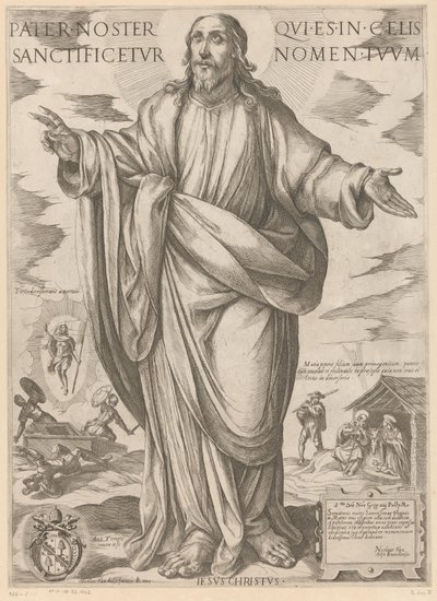 İsa Adınız kutsaldır (nesnedeki başlık) Christ, Mary en de apostelen (dizi adı) by Antonio Tempesta