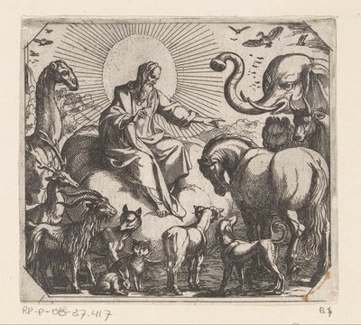 Allah hayvanları karada yaratır. Yaratılış (dizi başlığı) by Antonio Tempesta