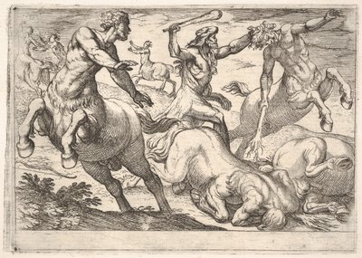 Herkül ve Centaurlar: Herkül sol eliyle bir centaur