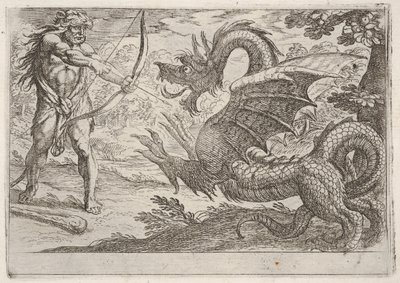 Herkül ve Yılan Ladon: Herkül yayını çeker, büyüyen yılan pro..., 1608