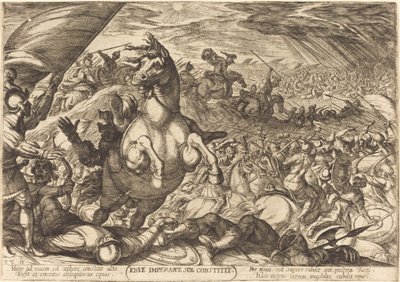 Joshua, Güneşe Durmasını Emriyor by Antonio Tempesta