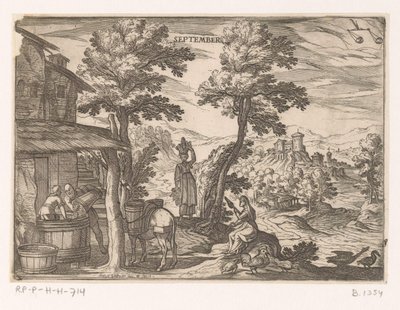 Eylül: Şarap Yapımı (Terazi) Eylül (nesne üzerindeki başlık) On İki Ay (bölüm 2) (dizi başlığı) by Antonio Tempesta