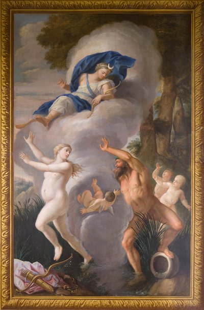 Alpheus ve Arethusa'yı tasvir eden kuzey cephe duvar resmi, Ziyafet Evi by Antonio Verrio