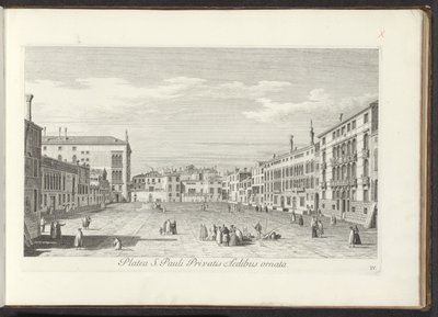 Gezicht op Campo San Polo te Venetië St. Paul