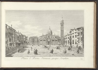 Gezicht op Campo Santa Maria Formosa te Venetië Güzellerin Meryem Ana Meydanı ve Tapınağı (nesnedeki başlık) Venedik