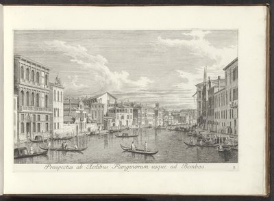 Gezicht op het Canal Grande en Palazzo Flangini te Venetië Flangin Tapınağı