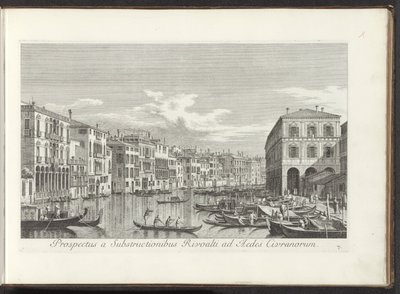 Gezicht op het Canal Grande te Venetië Rialto Alt Yapılarından Aedes Civrani