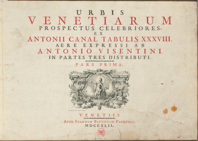 Venedik şehrinin daha ünlü görünümü Üçüncü Bölümde Antonio Visentini Tarafından Üretilen Hava Dağıtıldı Bölüm Bir by Antonio Visentini